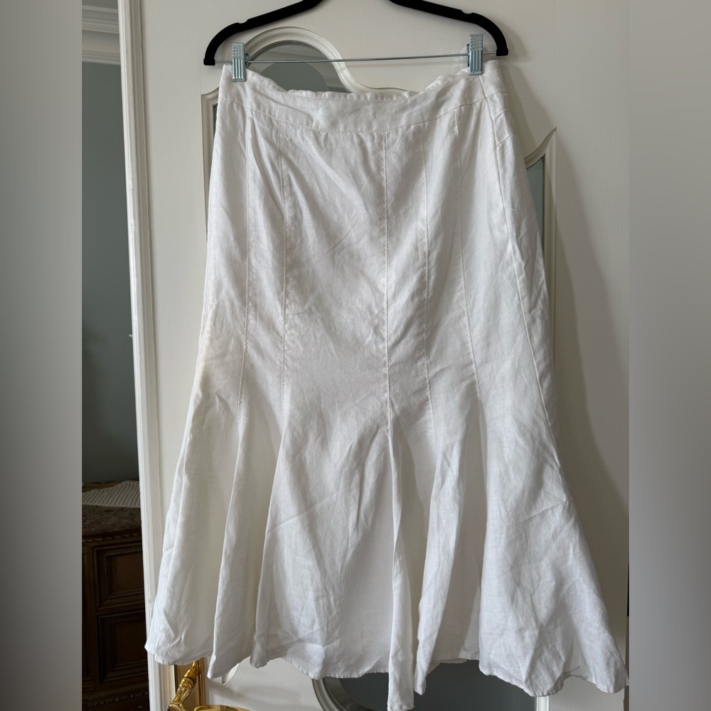 Dalia Collection White Skirt